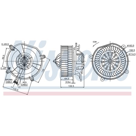 NISSEN Blower Motor, 87103 87103